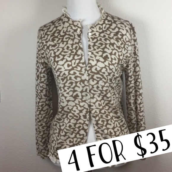 J. Crew Sweaters - J. Crew cream tan wool cardigan medium